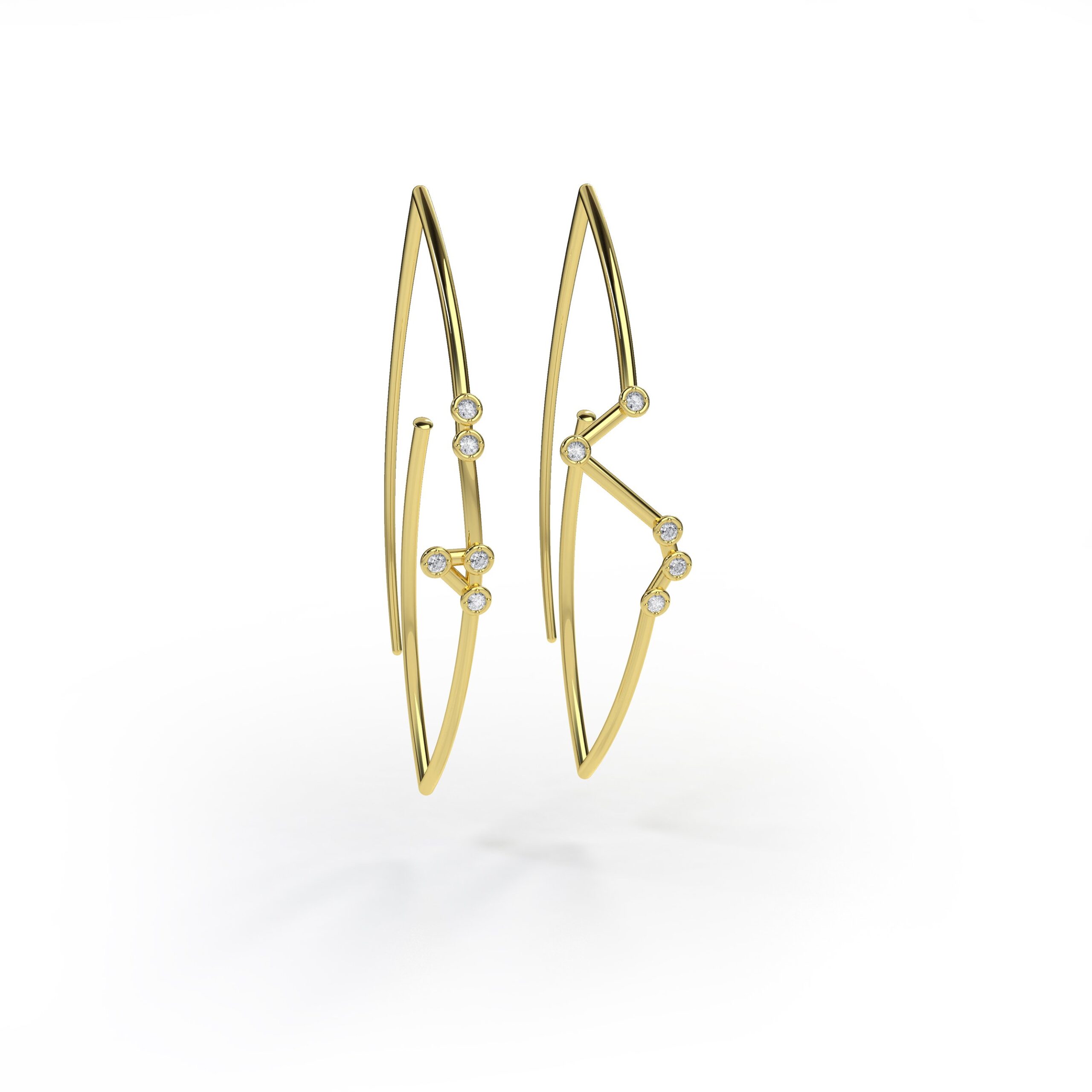 Aries Constellation Earring Gold