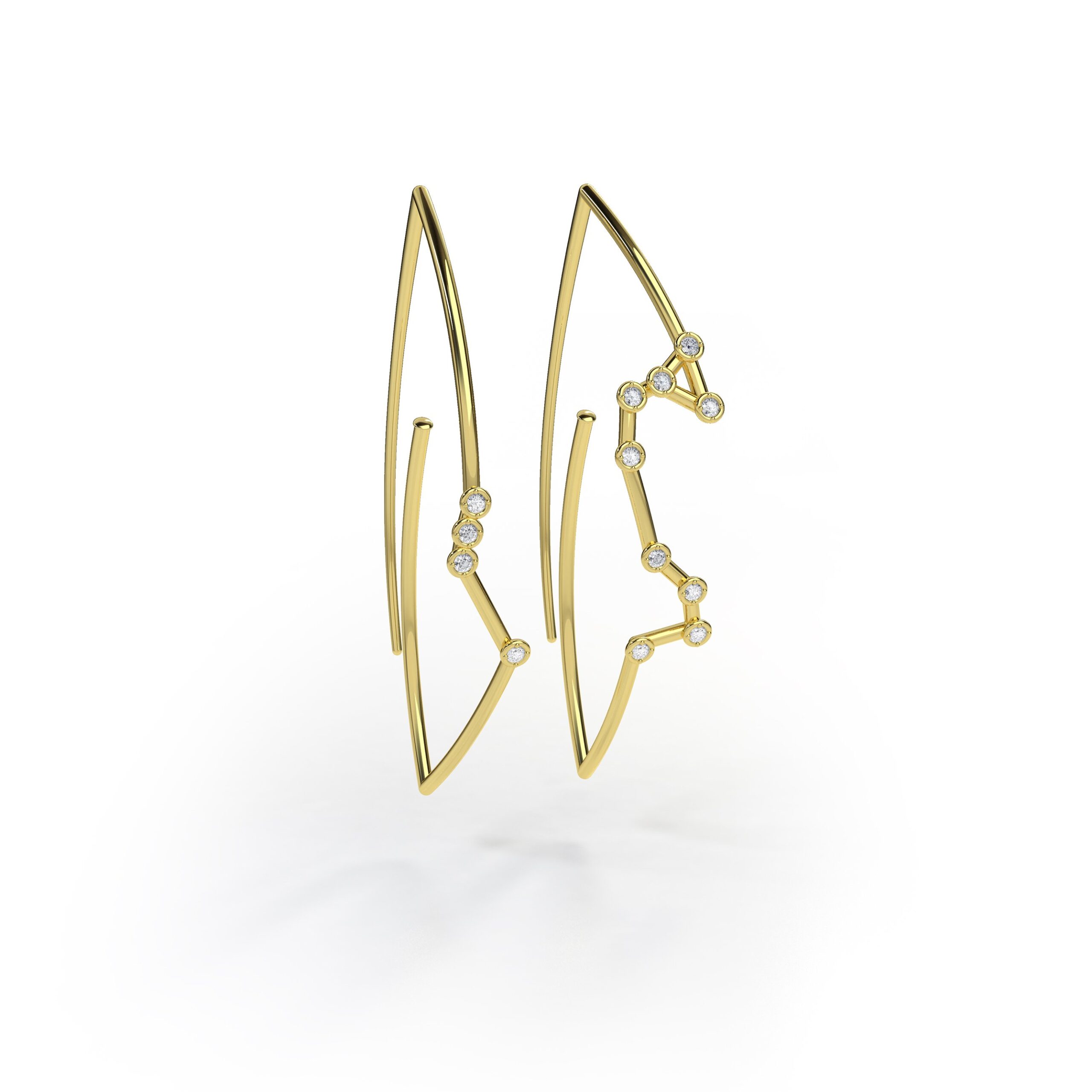 Scorpio Constellation Earring Gold